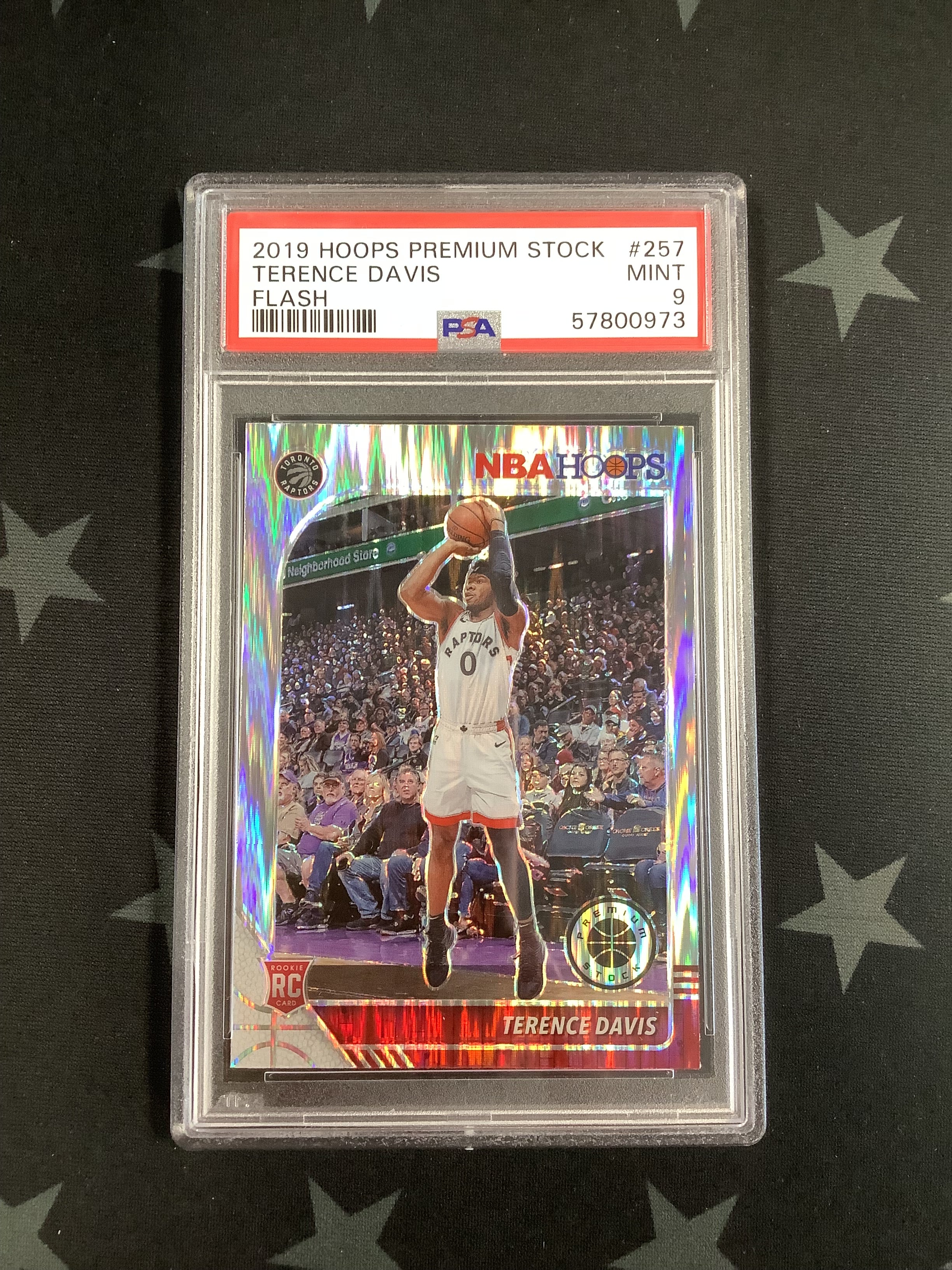 2019 Panini Hoops Basketball Premium Stock Flash Terence Davis #257 PSA Mint 9 - NBA Trading Card for Collectors & Investors | Perfect for Sports Memorabilia Displays & Fan Collections