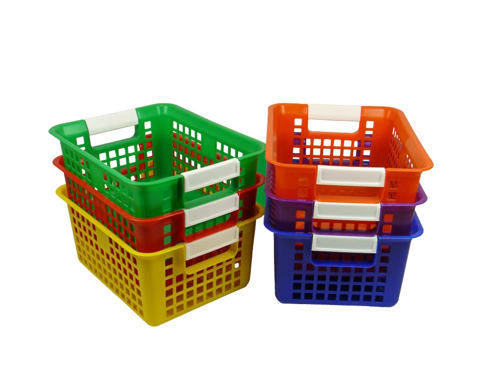 Red Book Baskets - Stylish Storage for Books, Magazines & Home Decor - Perfect for Living Room, Bedroom or Office Organization
