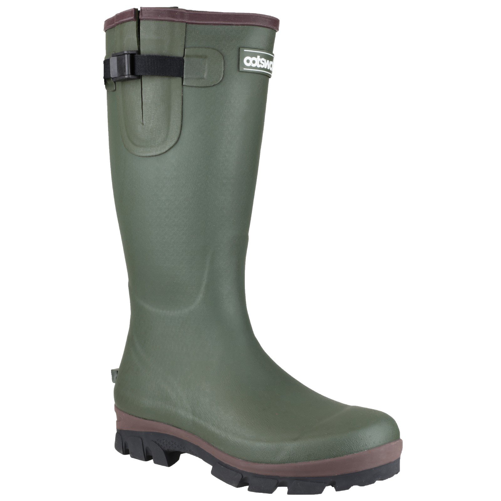 Men's Neoprene Rubber Wellington Boots - Waterproof, Slip-Resistant, Comfortable for Outdoor Work, Fishing & Hiking - Size 9 US (Green)