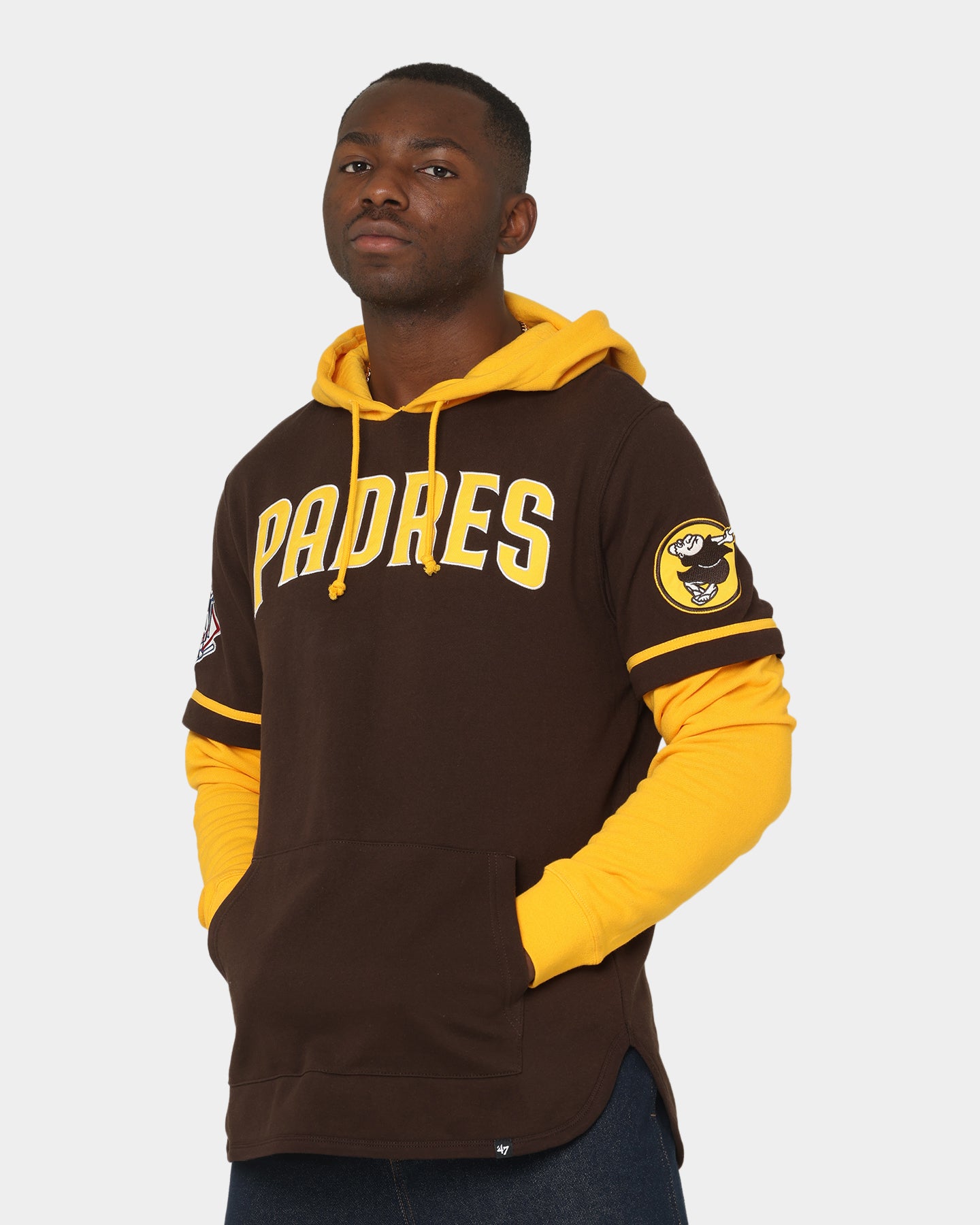 47 Brand San Diego Padres Short Sleeve Hoodie - Brown MLB Baseball Fan Apparel for Men & Women - Perfect for Game Day, Casual Wear & Sports Events