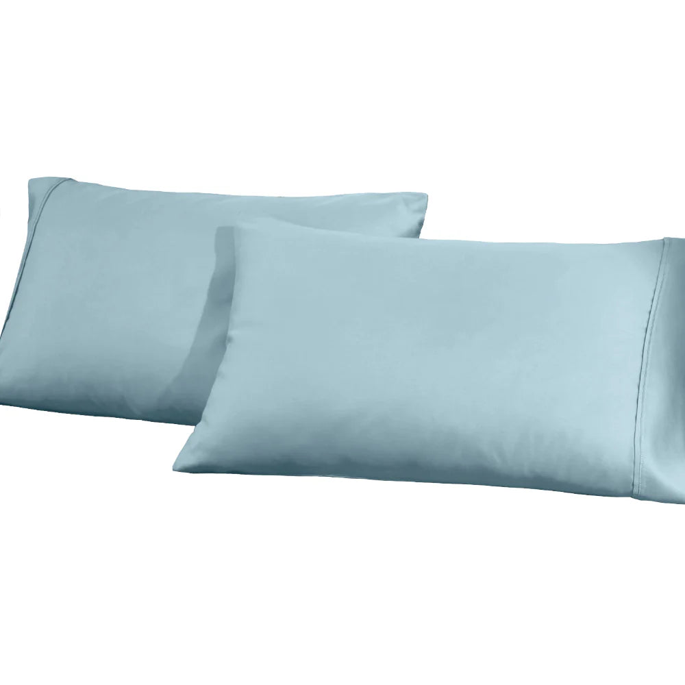 Premium 1200 Thread Count Cotton Blend 2-Piece Solid Pillowcase Set - Ultra Soft & Breathable for Bedroom Luxury (White, Queen Size) | Perfect for Home, Hotel, or Gift Giving