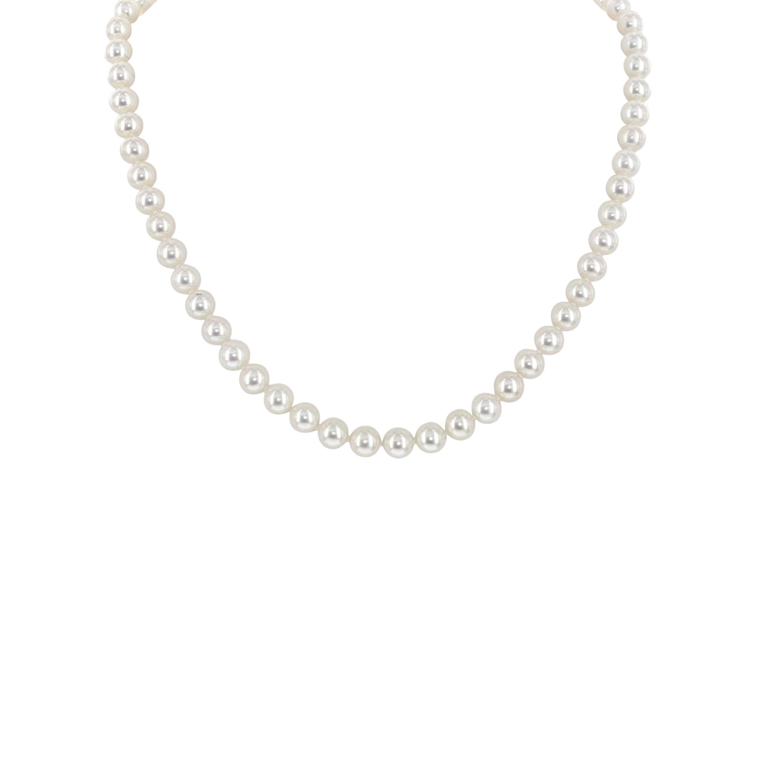 Sterling Silver Pearl Necklace - 18
