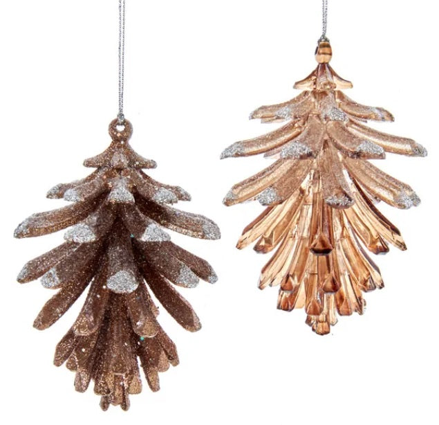 4 Pack Natural Brown Pine Cone Ornaments for Christmas Tree Decor, Holiday Home Decorations, Rustic Wedding Centerpieces - Perfect for DIY Crafts, Seasonal Displays & Festive Party Decor