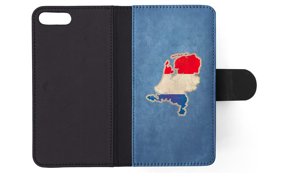 Netherlands National Flag Flip Wallet Phone Case for Apple iPhone 7 Plus & iPhone 8 Plus - Stylish Protective Cover with Card Slots for Daily Use, Travel & Business