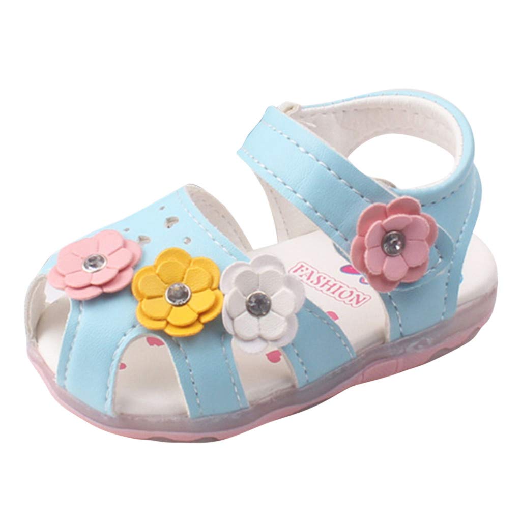 Luminous LED Sneakers for Baby Girls - Glow in the Dark Toddler Shoes with Flower Designs | Comfortable Infant Walking Shoes for Outdoor Play, Parties & Nighttime Safety