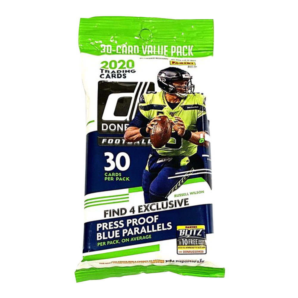 2020 Panini Donruss Football Fat Pack - 36 Trading Cards with Rookies & Stars - Perfect for Collectors, Fantasy Football Fans & Sports Memorabilia Enthusiasts