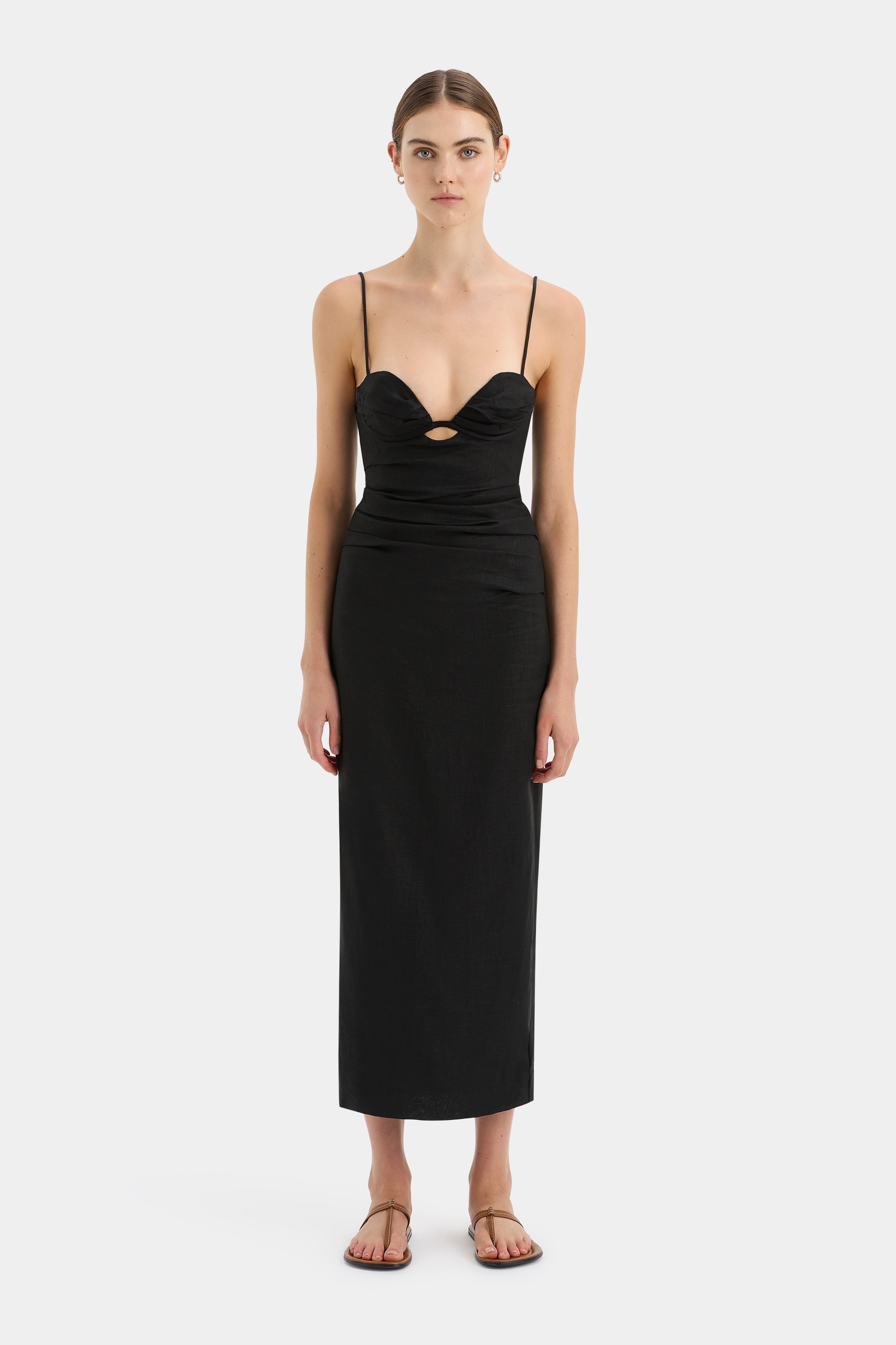 Noemi Balconette Midi Dress - Floral Print Summer Dress for Women | Perfect for Cocktail Parties, Date Nights & Beach Vacations