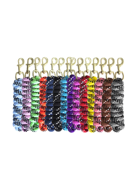 KM Elite Thick Cotton Lead Rope for Horses - Durable & Soft Training Lead with Brass Hardware - Perfect for Trail Riding, Show Prep & Daily Horse Care