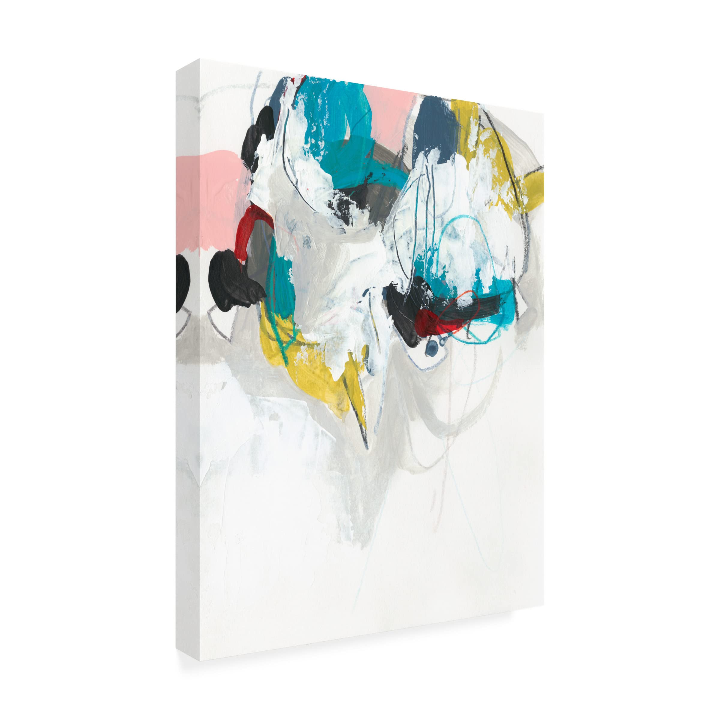 Trademark Fine Art 'Graffiti Sequence I' Canvas Wall Art by June Erica Vess - Modern Abstract Painting for Living Room, Bedroom & Office Decor