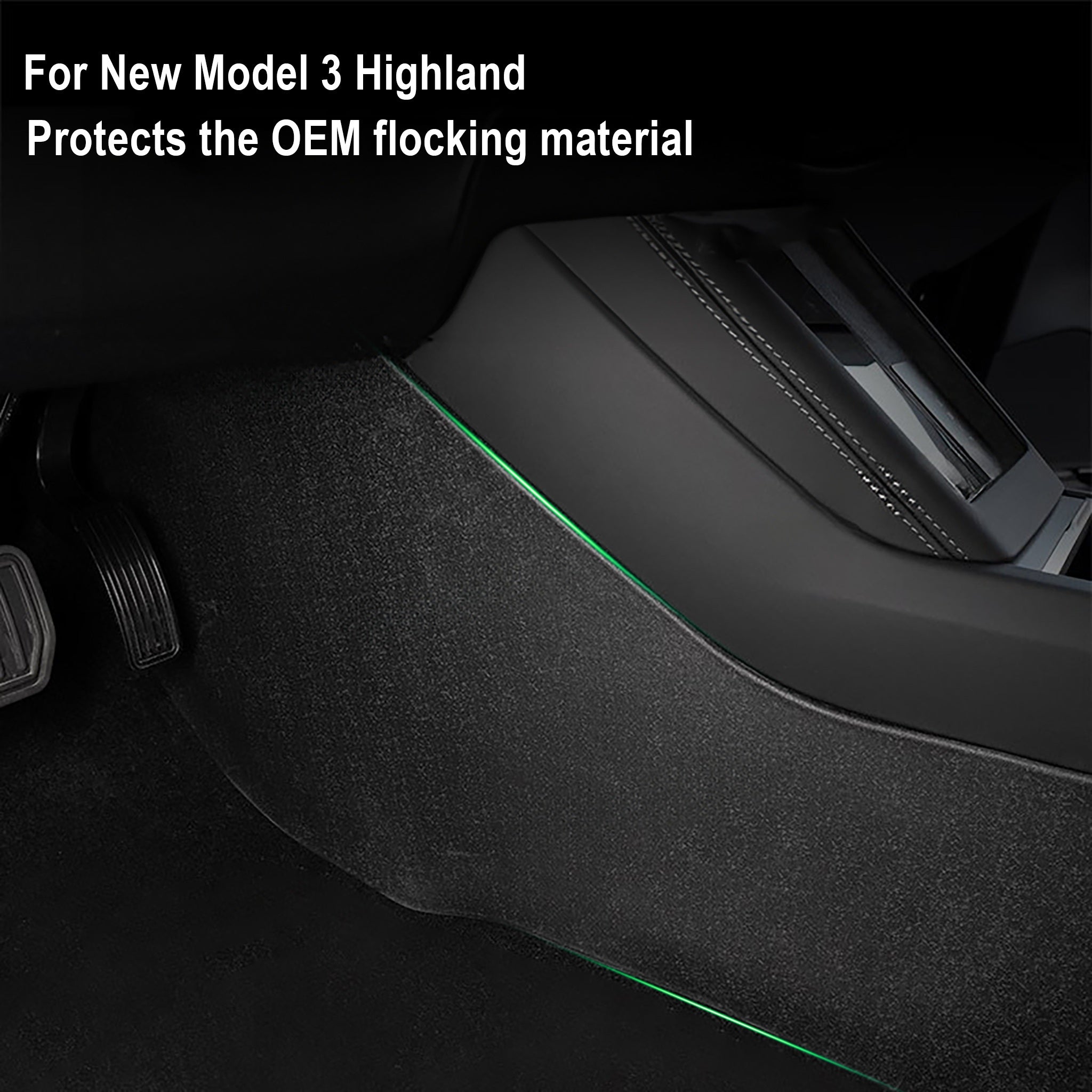 Tesla Model 3 Highland 2024+ Center Console Side Cover Protectors - Scratch-Resistant Interior Accessories for Car Organization & Protection - Perfect for Daily Commute & Road Trips