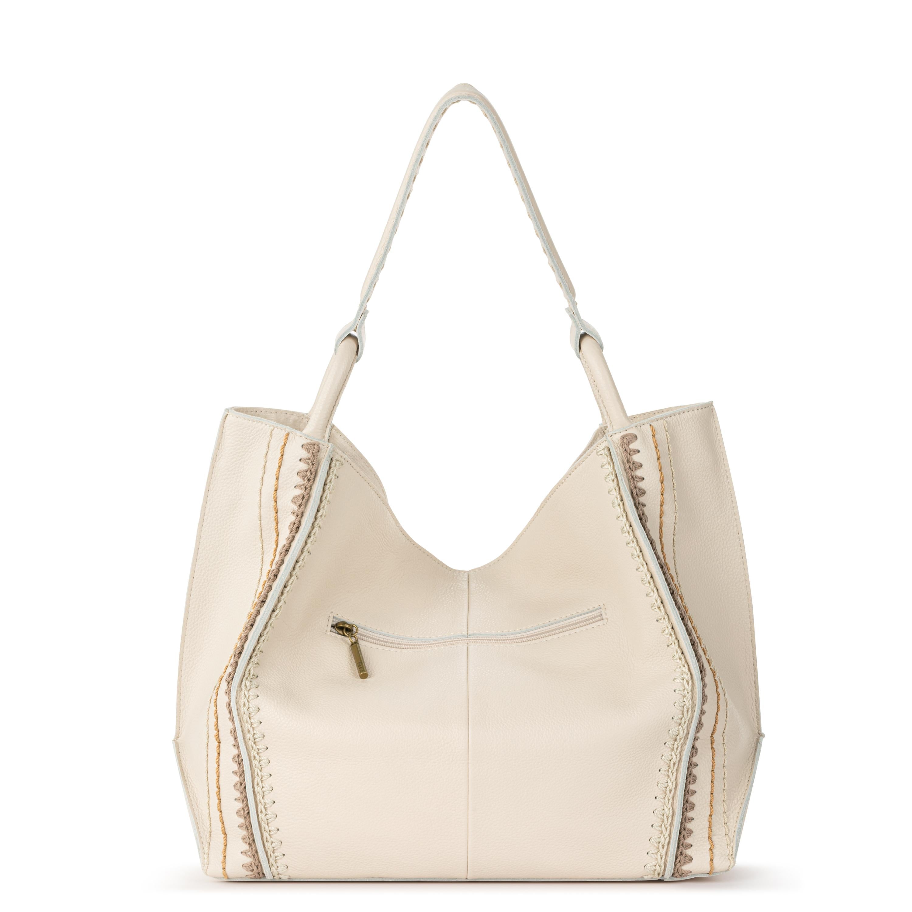 Los Feliz Large Leather Tote Bag - Stone Neutral Seminyak Color - Perfect for Work, Travel & Everyday Use