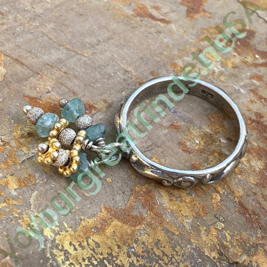 Sterling Silver Apatite Charm Ring - Size 6 for Women | Elegant Stackable Jewelry for Everyday Wear & Special Occasions