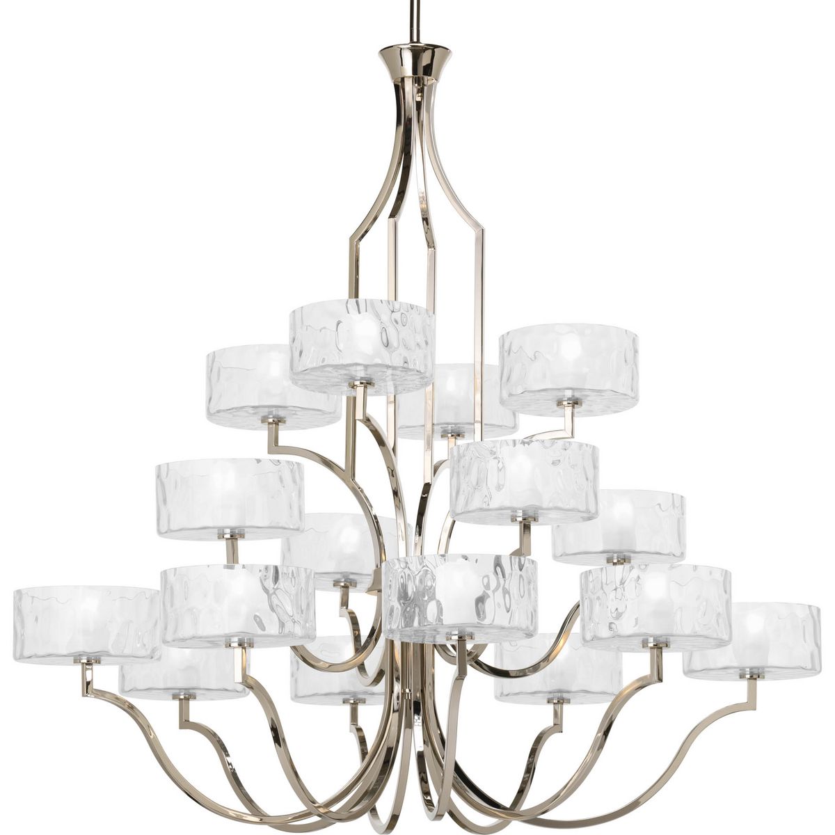 Elegant Caress Collection 16-Light Crystal Chandelier - Modern Dining Room Lighting Fixture for Luxury Home Decor & Wedding Venues