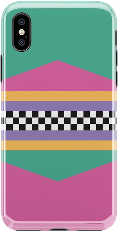 Casely iPhone Xs Max Case - Rad Dad 80's Retro Colorblock Protective Cover | Durable Slim Fit Shockproof Phone Case for Men & Women | Perfect for Work, Travel & Everyday Use
