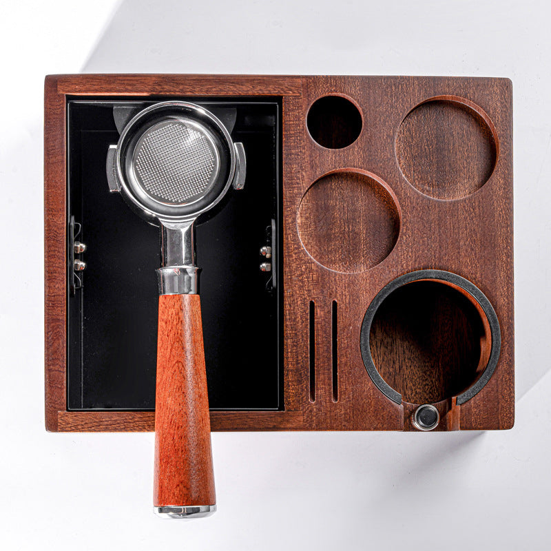Stainless Steel Espresso Accessories Organizer & Knock Box - Barista Tool Storage for Coffee Machine Accessories - Perfect for Home & Café Use