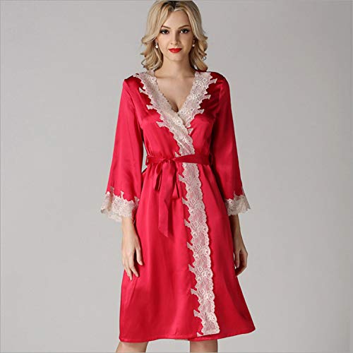 Seres Women's 100% Silk Pajama Set - Elegant Nightgown Nightdress with Robe & Skirt - Luxurious Silk Sleepwear for Comfortable Nights & Relaxing Evenings at Home