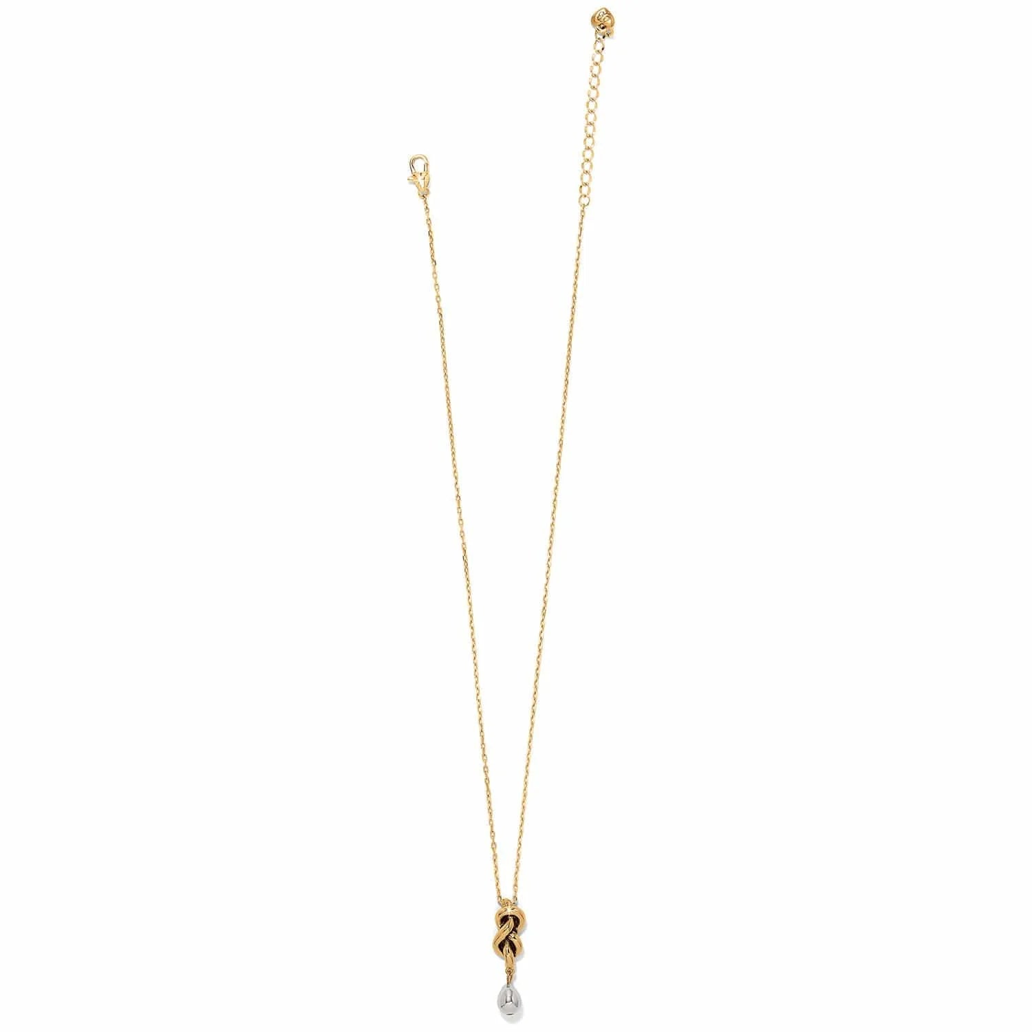 Brighton Interlok Single Knot Drop Necklace - Sterling Silver Dainty Pendant for Women | Perfect for Everyday Wear, Date Nights & Special Occasions
