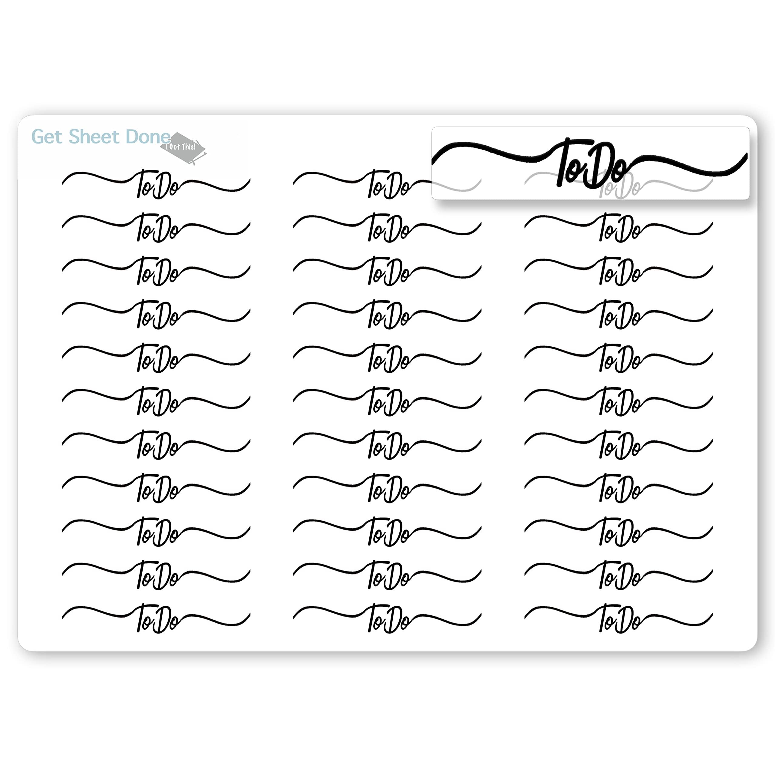 Gold Foil To-Do Planner Stickers - 1.5