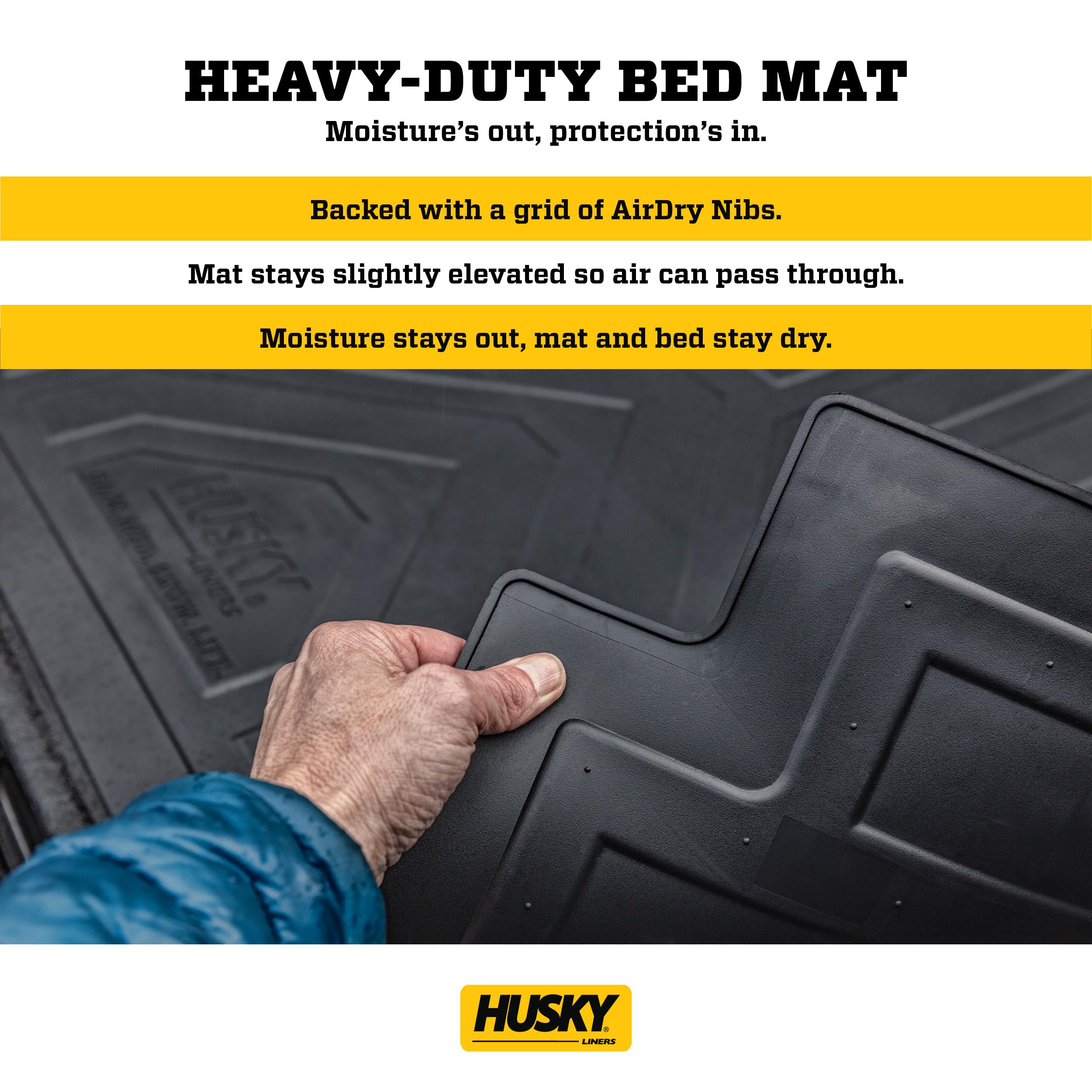 Husky Liners Custom Bed Liner for 2019-2024 Chevrolet Silverado & GMC Sierra 1500 5.8' Bed (Non-CarbonPro) - Durable 1-Piece Black Truck Bed Mat (Model 16004) | Perfect for Hauling, Construction & Outdoor Adventures