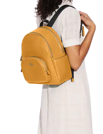 Coach Court Backpack for Women & Men - Stylish Leather Laptop Backpack with Adjustable Straps - Perfect for Work, School, Travel & Daily Commute