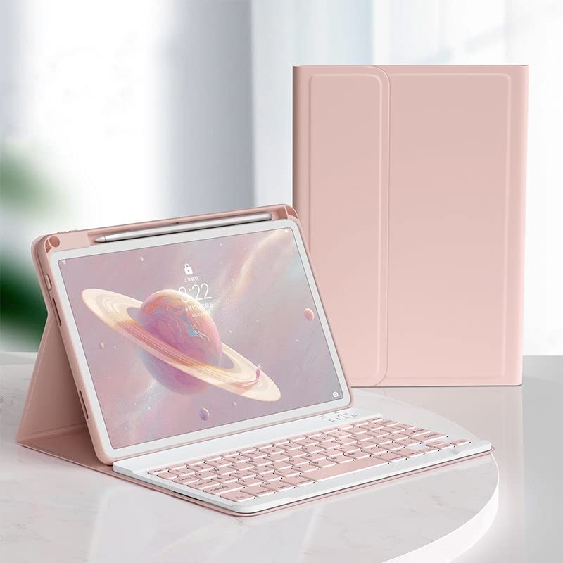 Magnetic Detachable Bluetooth Keyboard Case for iPad Mini 7 A17 Pro & iPad Mini 6th Generation - Pink | Ultra-Slim Wireless Keyboard Cover with Multi-Angle Stand | Perfect for Travel, Office & Home Use