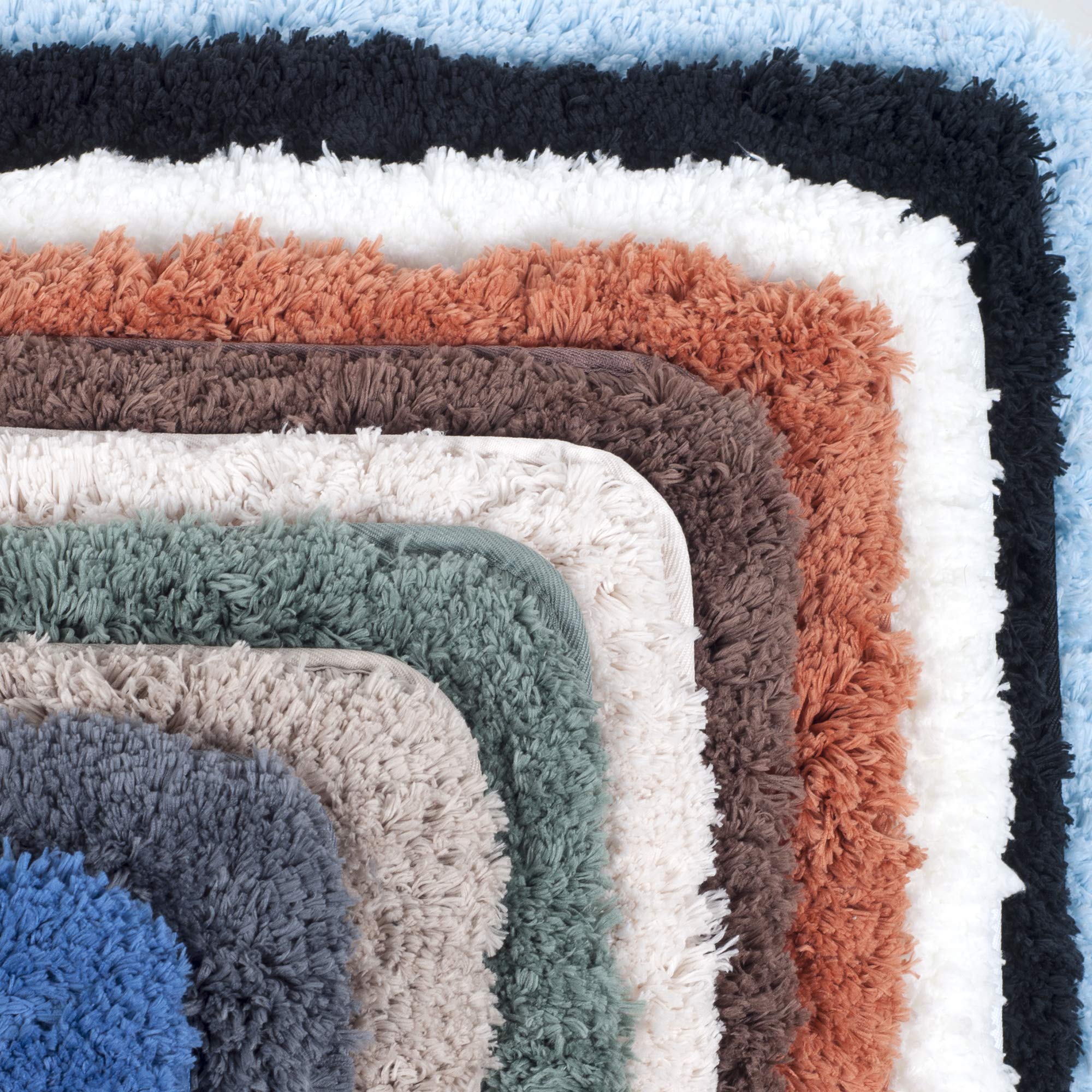 Lavish Home 3-Piece Non-Slip Bathroom Rug Set - Soft Absorbent Bath Mat, Contour Mat & Toilet Lid Cover - Machine Washable - Brown - Perfect for Bathroom Safety & Comfort