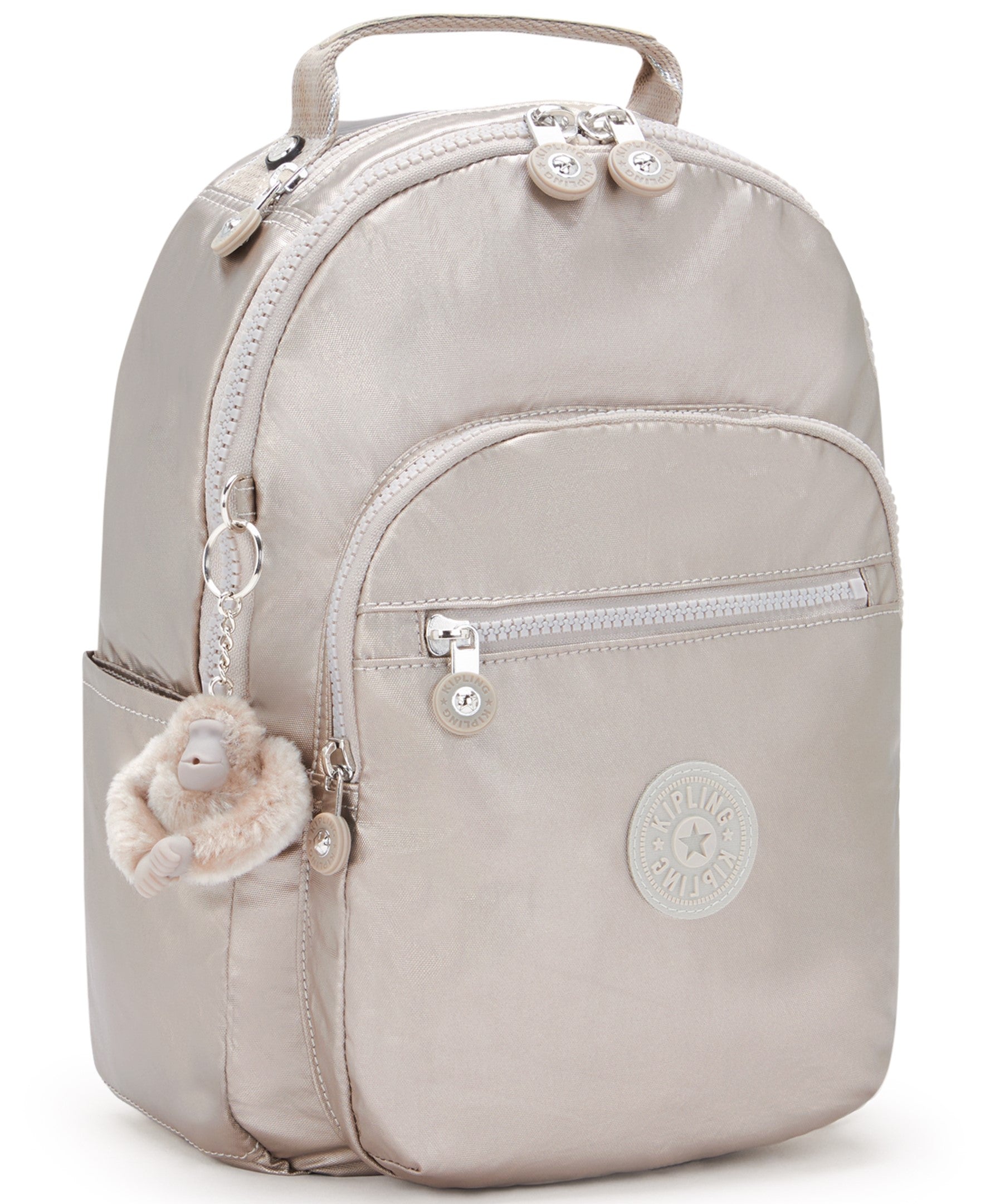 Kipling Seoul Small Metallic Tablet Backpack - Lightweight Laptop Bag for Women & Men, Water-Resistant Travel Backpack for Work, School & Commuting (Metallic Glow)