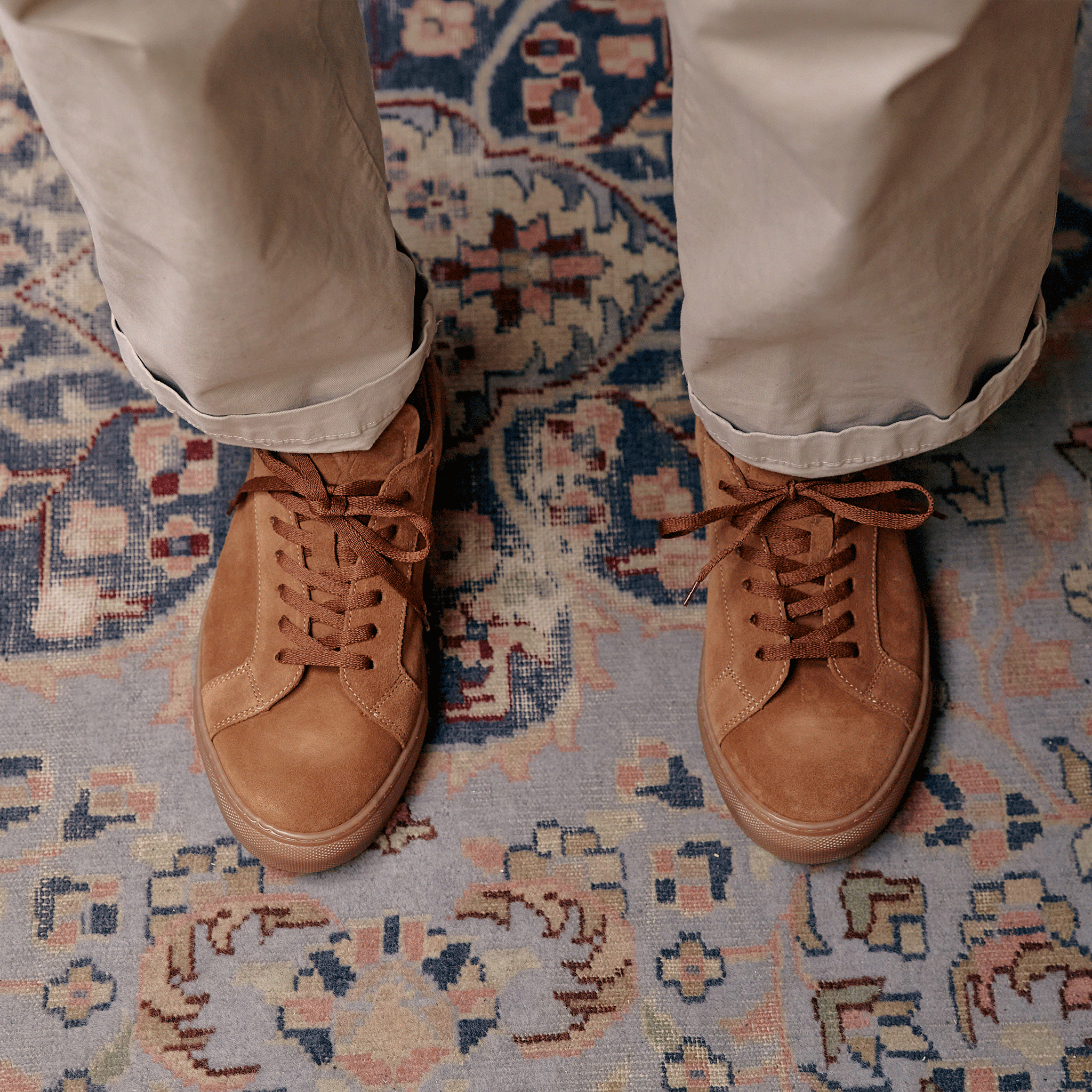 ANCOATS Men's Casual Sneakers - Stylish Date & Gum Color Shoes for Everyday Wear | Perfect for Dating, Walking & Casual Outings