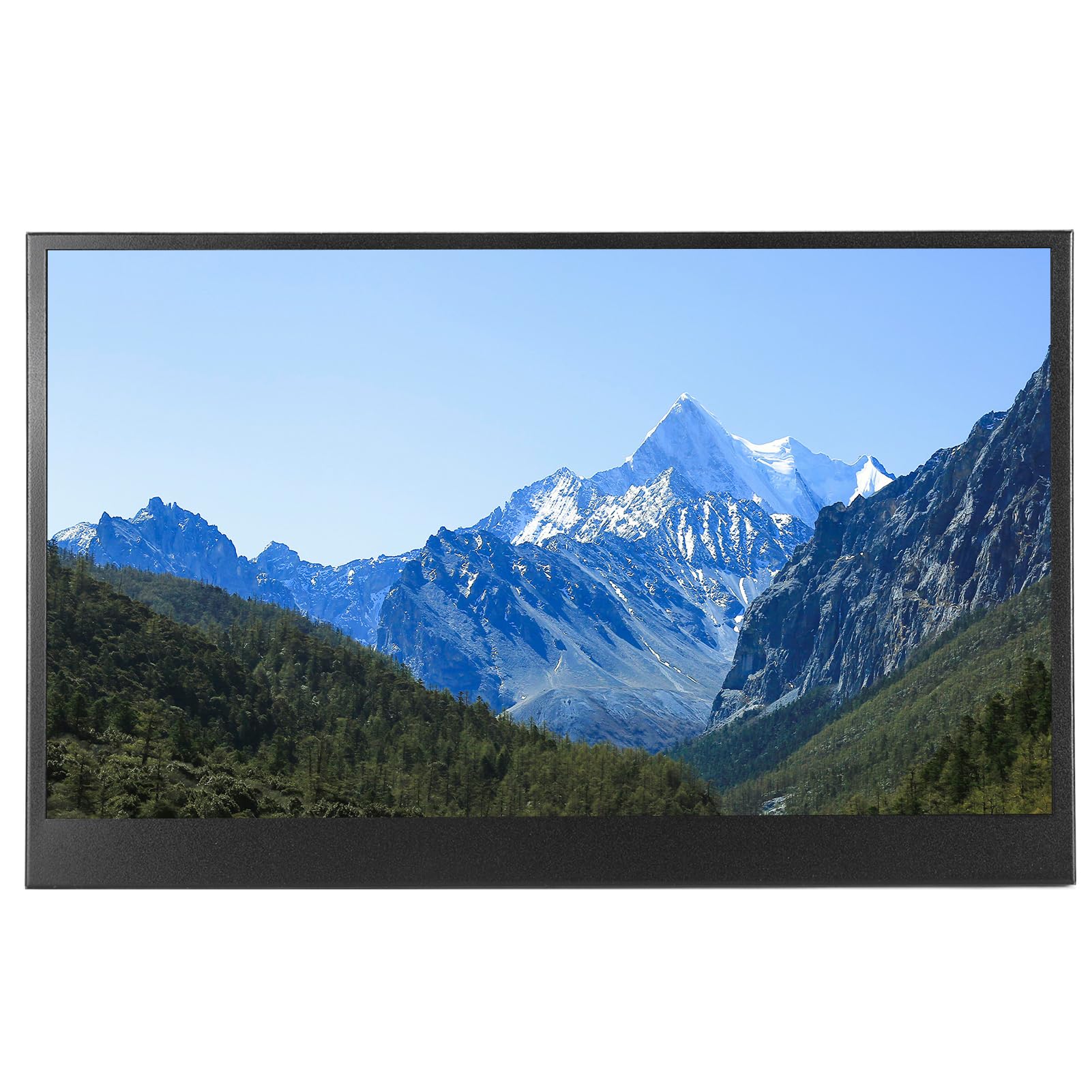 14 Inch Portable Monitor with Kickstand - 1920x1080 FHD USB-C External Display for Laptop, Gaming & Work - Built-in Speakers, HD/Micro USB Ports - Perfect for Travel, Office & Multi-Screen Setup