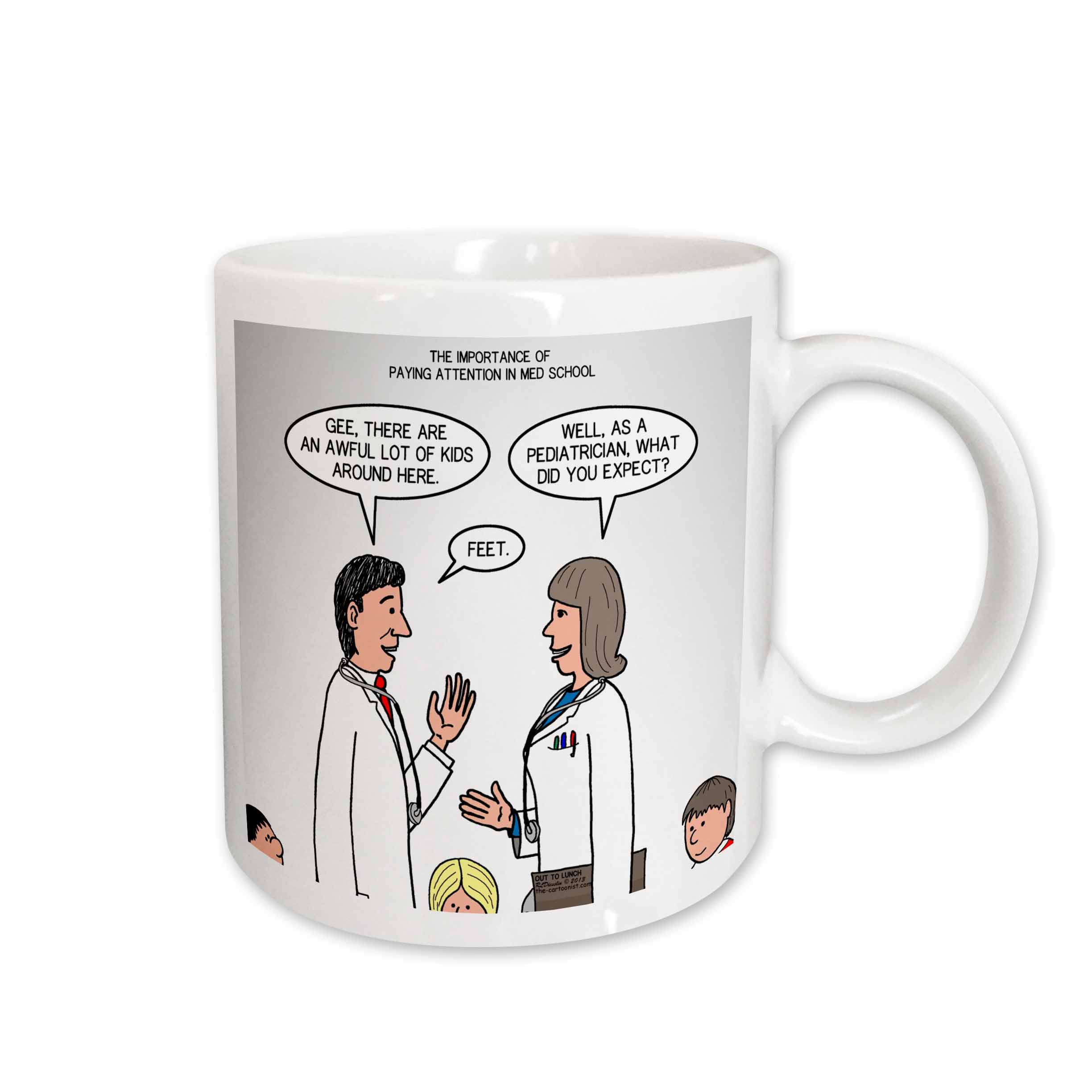 3D Rose Pediatrician (Not Podiatrist) Ceramic Coffee Mug - Funny Doctor Gift for Pediatricians, Nurses, Medical Students - Perfect for Office, Home, or Hospital Use