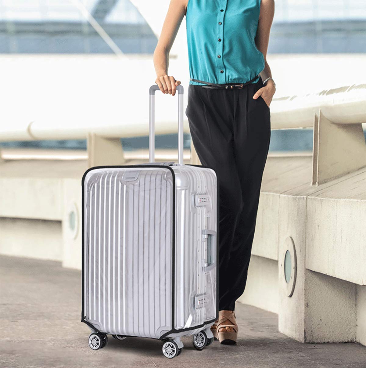 Durable PVC Luggage Protector Cover - Waterproof & Dustproof Suitcase Protector for 28