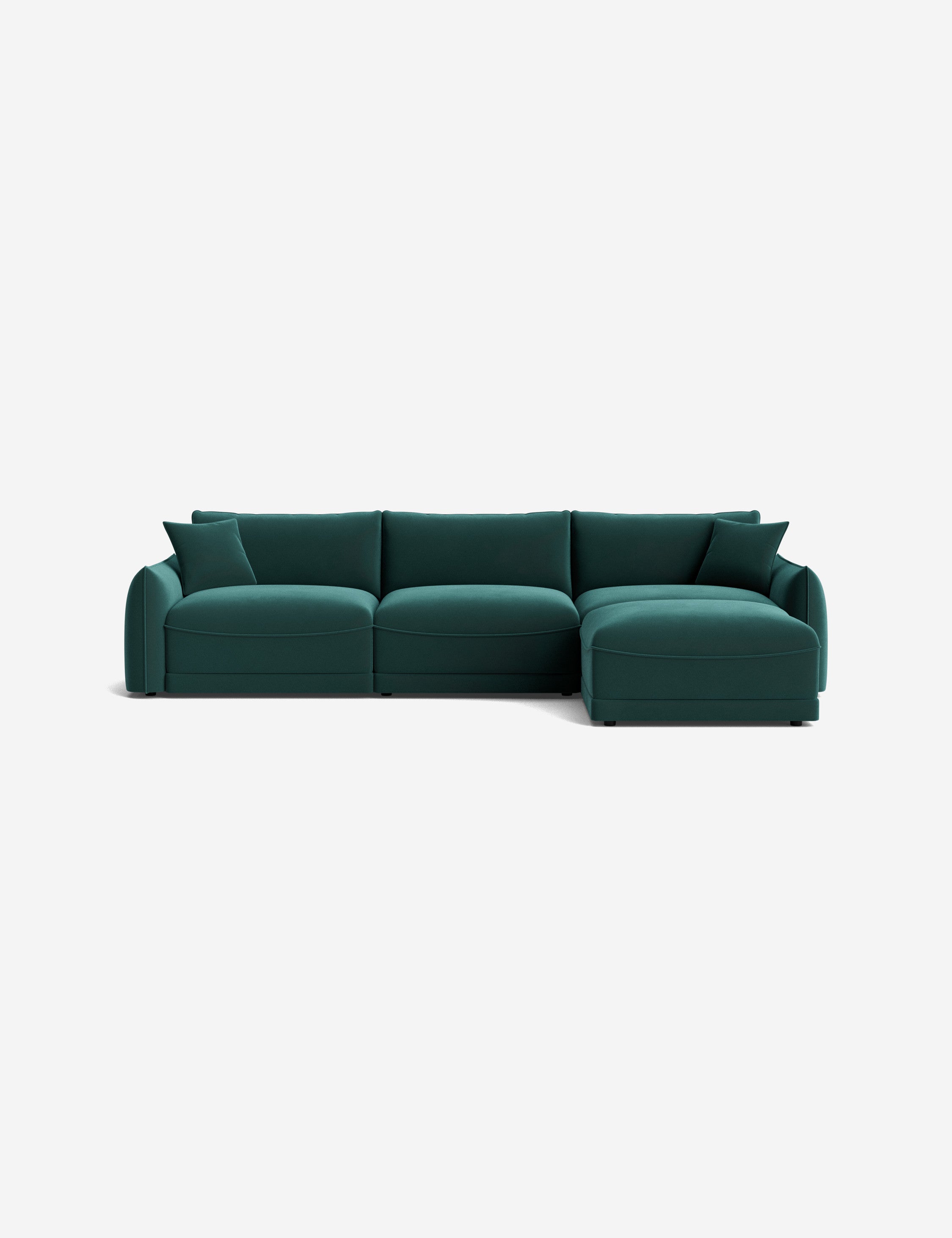 Balmer Modern Sectional Sofa with Ottoman - Comfortable L-Shaped Couch for Living Room, Lounge & Family Gatherings