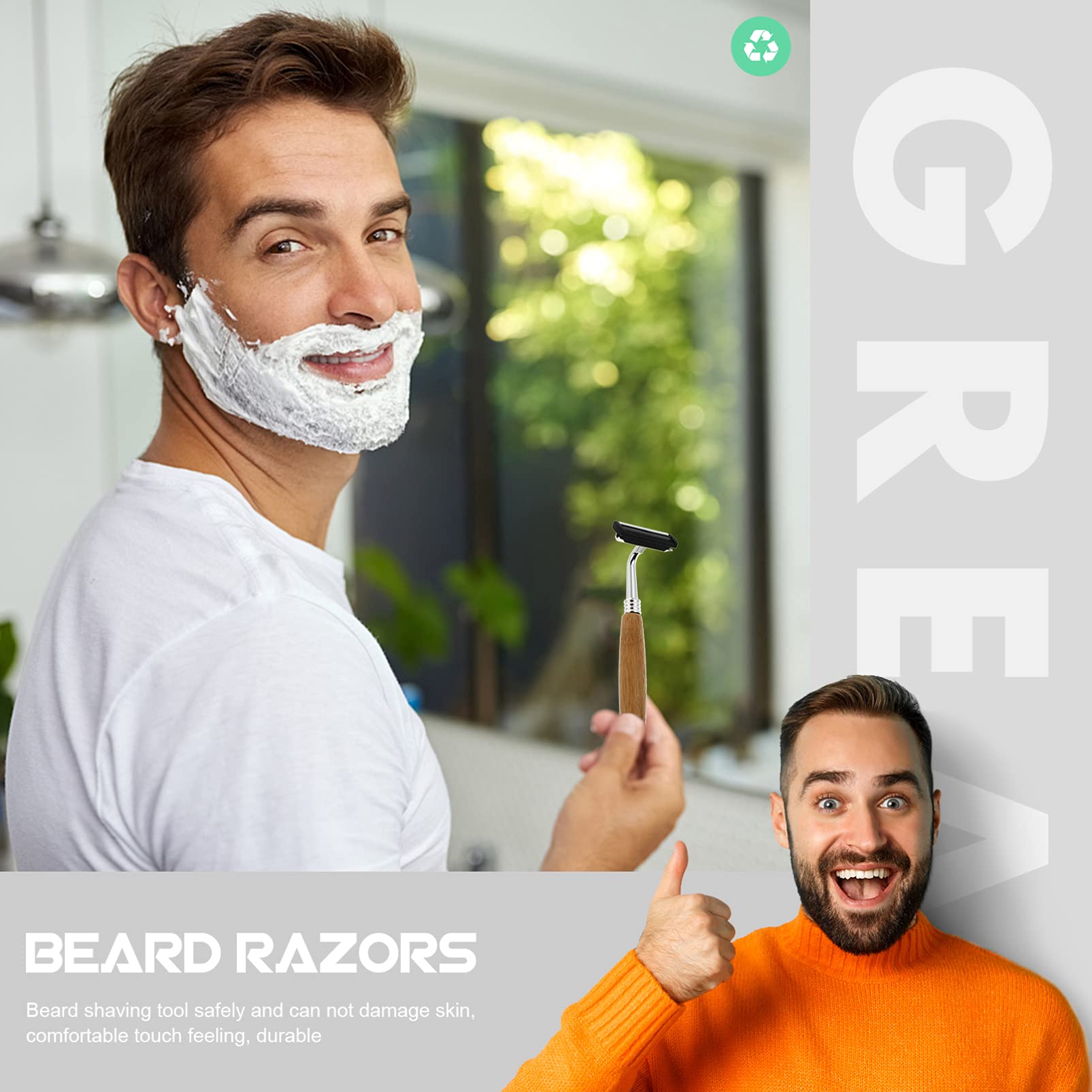 4-Piece Stainless Steel Double Edge Safety Razor Set - Precision Beard Shaper & Grooming Kit for Men | Perfect for Daily Shaving, Travel & Barber Use