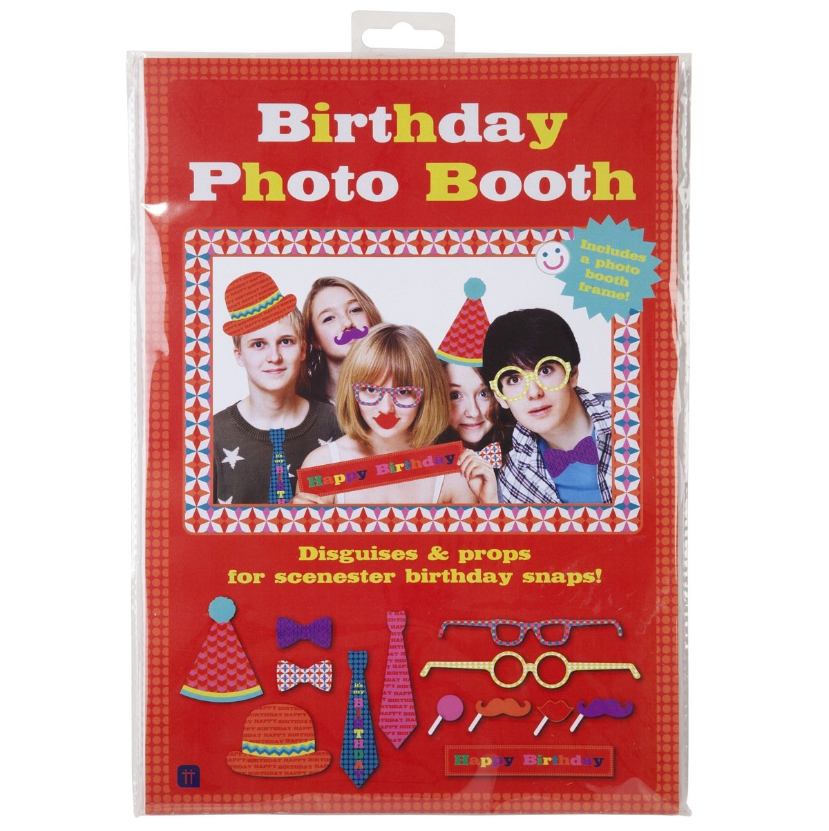 Talking Tables Birthday Bash Photo Booth Props Kit - Fun Party Decorations for Birthday Celebrations, DIY Backdrop Accessories - Perfect for Kids & Adults Parties, Social Media Selfies