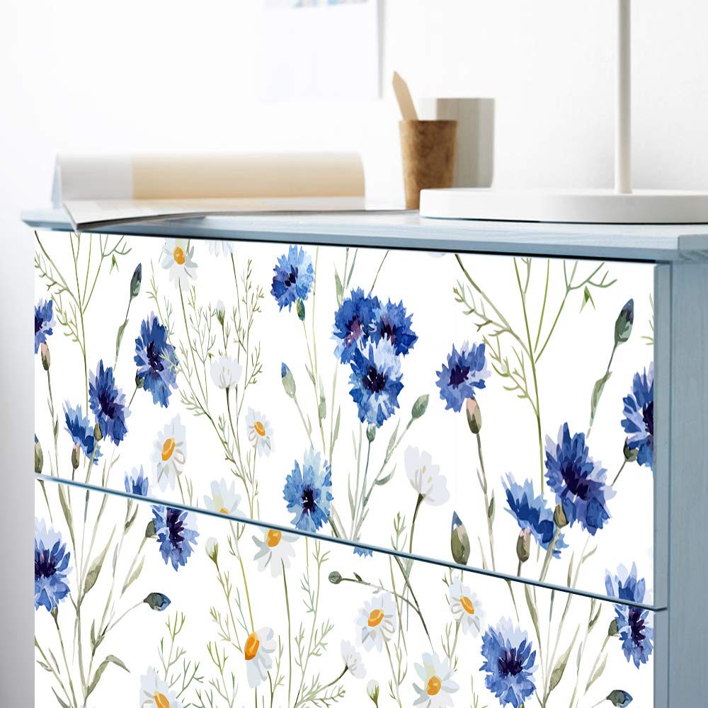 Self-Adhesive Dresser Sticker - Peel and Stick Furniture Decals for IKEA MALM - Removable Wood Grain Vinyl Wrap for Bedroom, Kids Room & DIY Home Decor (009, MALM)