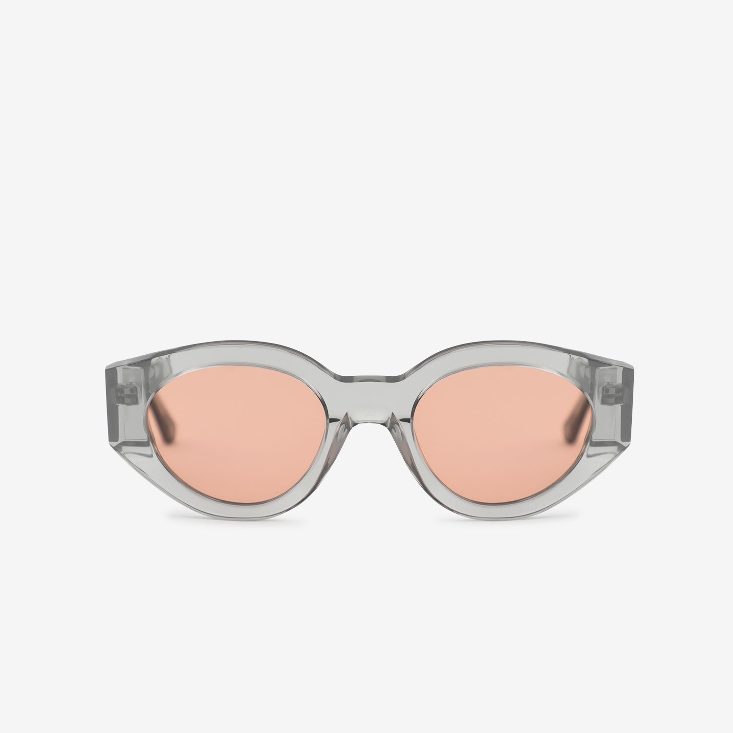 Polly Grey Orange Solid Lens Sunglasses - UV Protection, Polarized, Fashionable for Men & Women - Perfect for Driving, Beach, Outdoor Activities