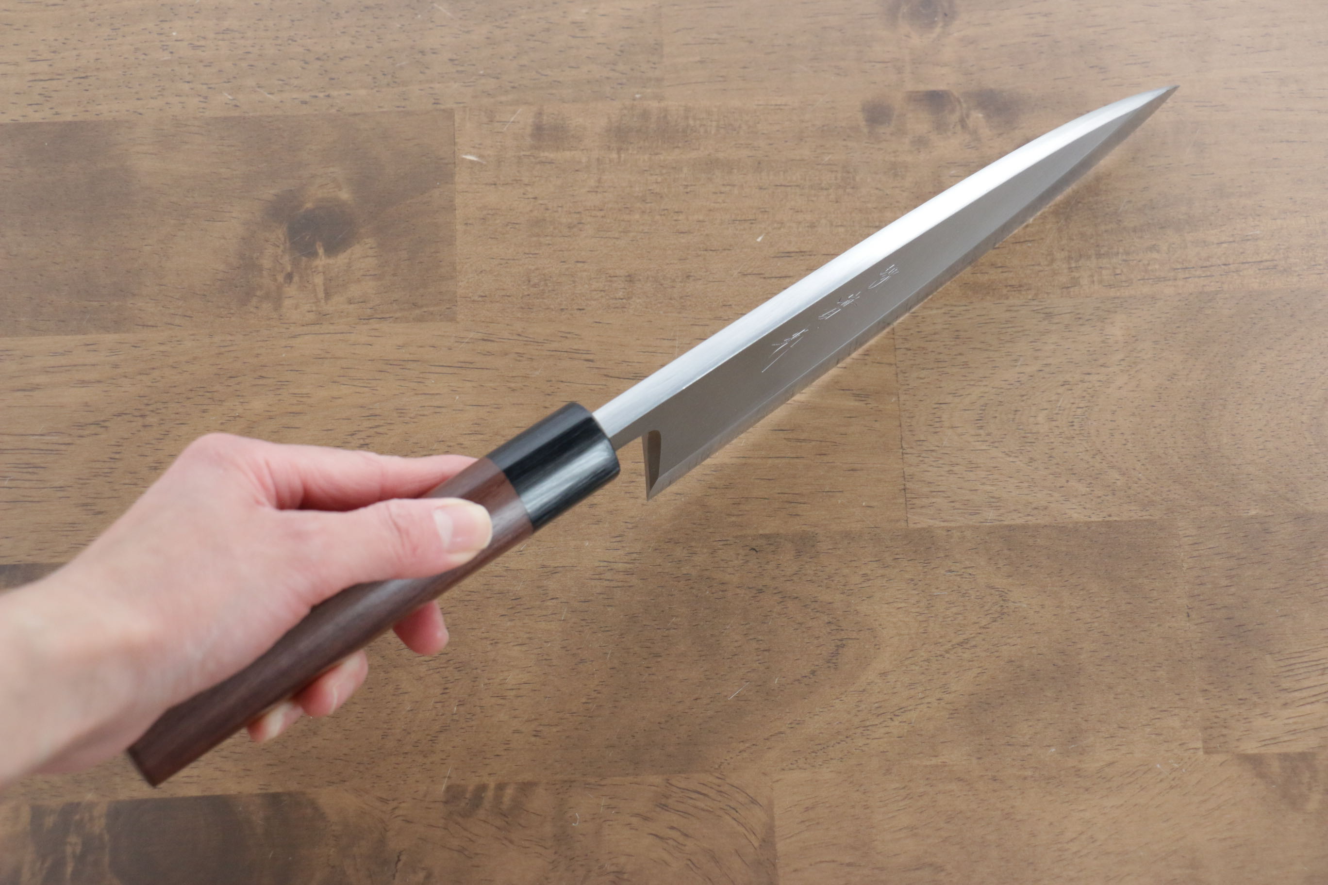 Premium Jikko White Steel No.2 Deba Knife 195mm - Japanese Professional Chef Knife with Shitan Handle - Perfect for Sushi, Fish Filleting & Asian Cuisine Preparation