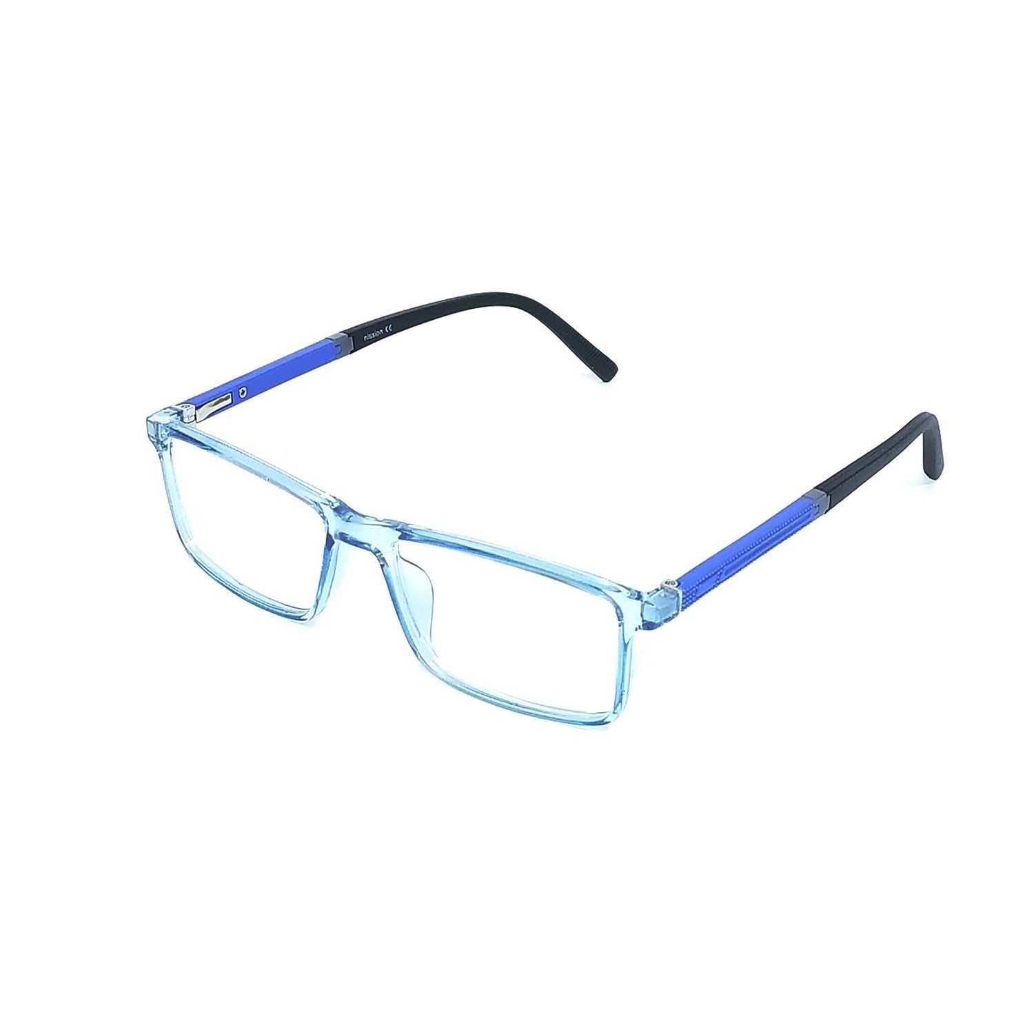 Blue Light Blocking Rectangle Glasses for Men – Anti Eye Strain Computer Glasses Frame 66006 – Perfect for Office Work, Gaming & Screen Time