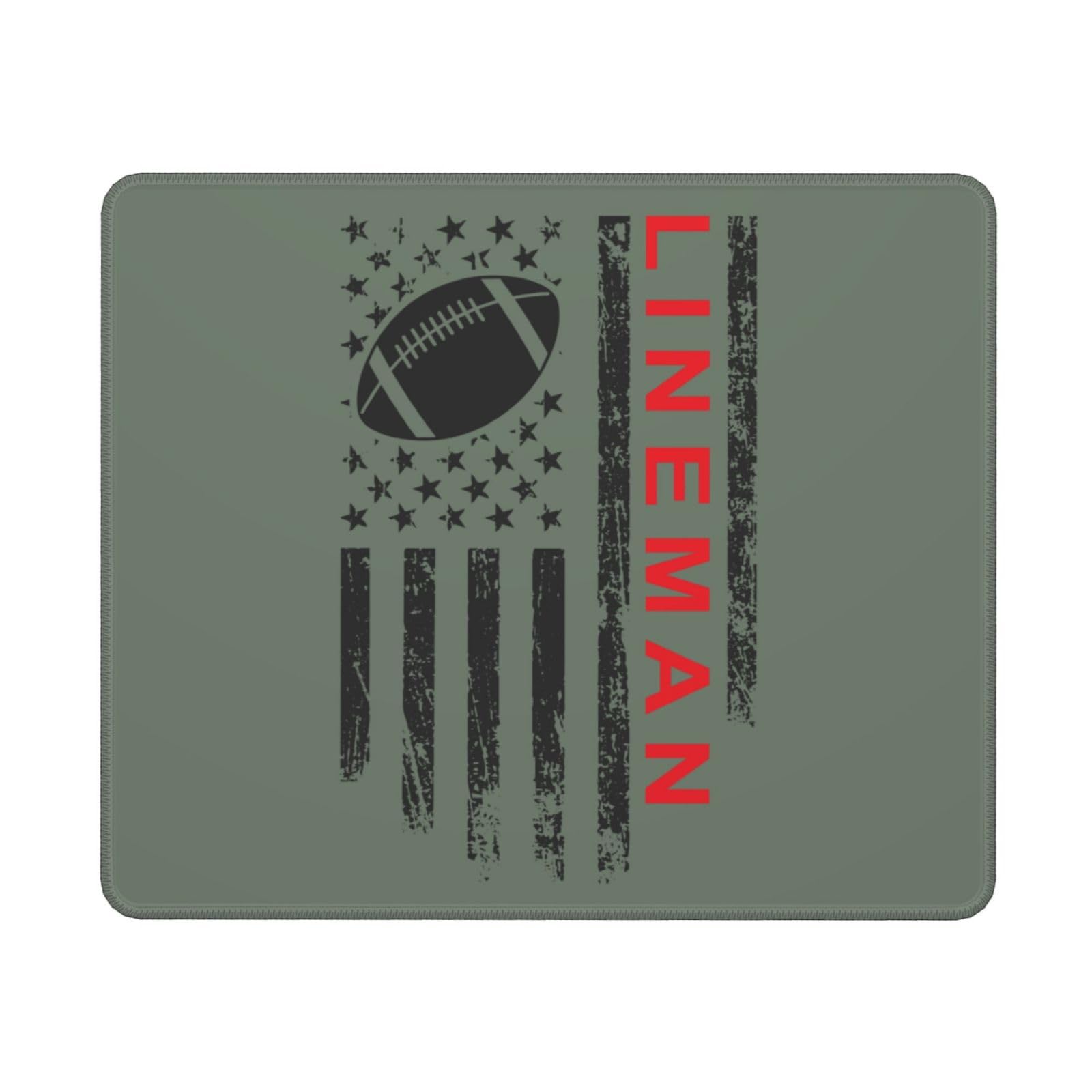 SIYTUAU Waterproof Non-Slip Rubber Mouse Pad - 10x12 Inch Gaming & Office Mousepad for Laptop - Perfect for Football Lineman Fans & PC Gamers - Great for Home, Office, and Esports Tournaments