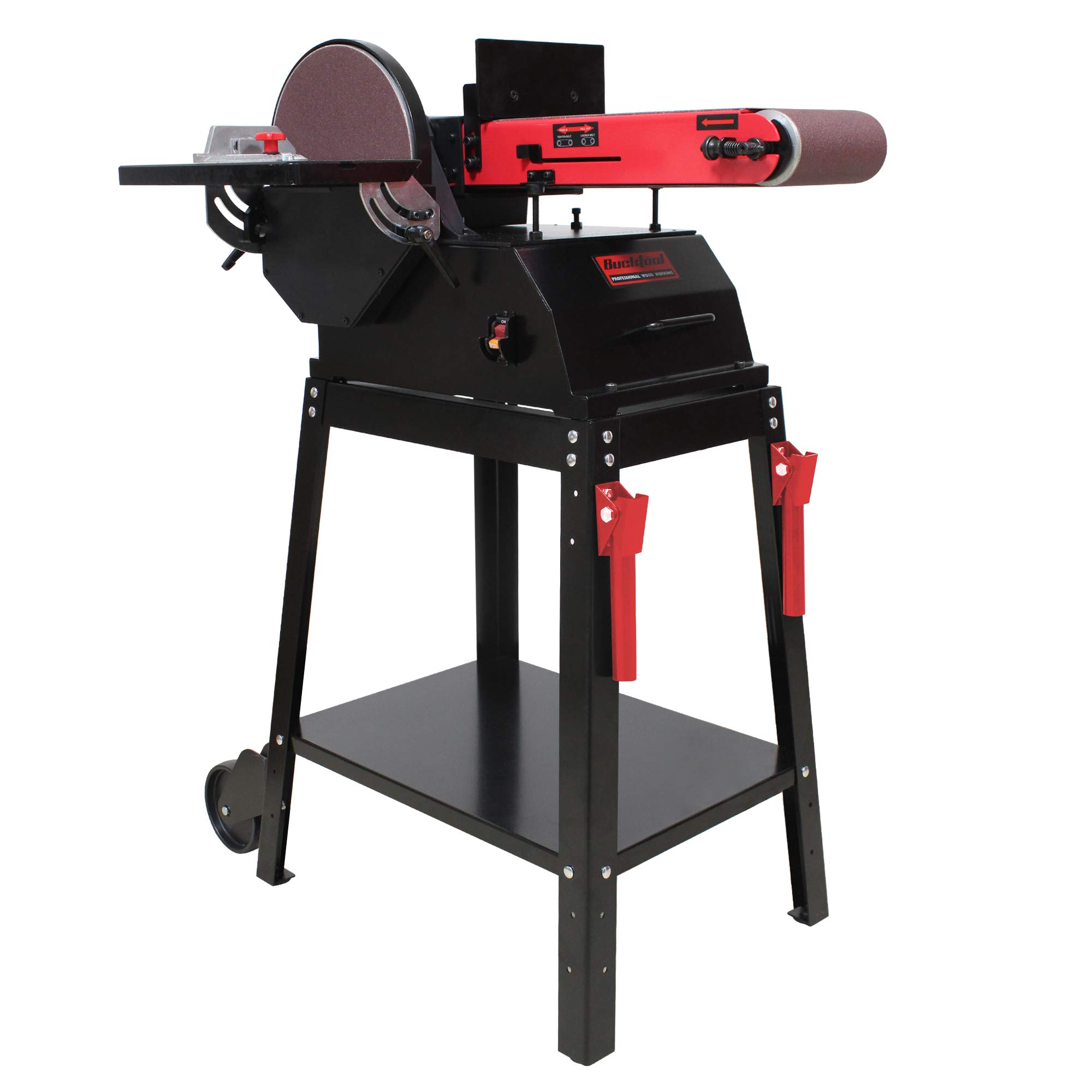 BUCKTOOL BD61000 1.5HP Heavy Duty Bench Belt & Disc Sander - 6