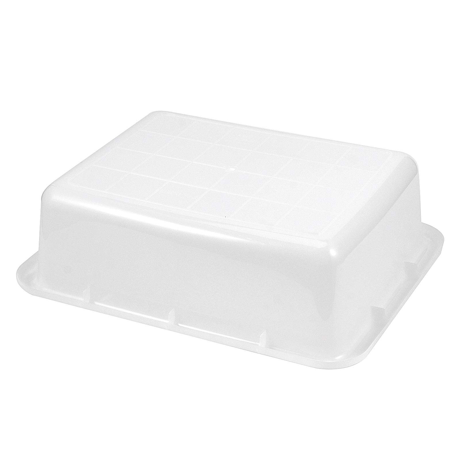 ZOENHOU 4 Pack 10L White Commercial Plastic Bus Tubs - Heavy Duty Dishwashing Basins for Restaurants, Kitchens & Pantry Organization (5 Inch Deep) - Perfect for Washing Dishes, Food Storage & Commercial Use