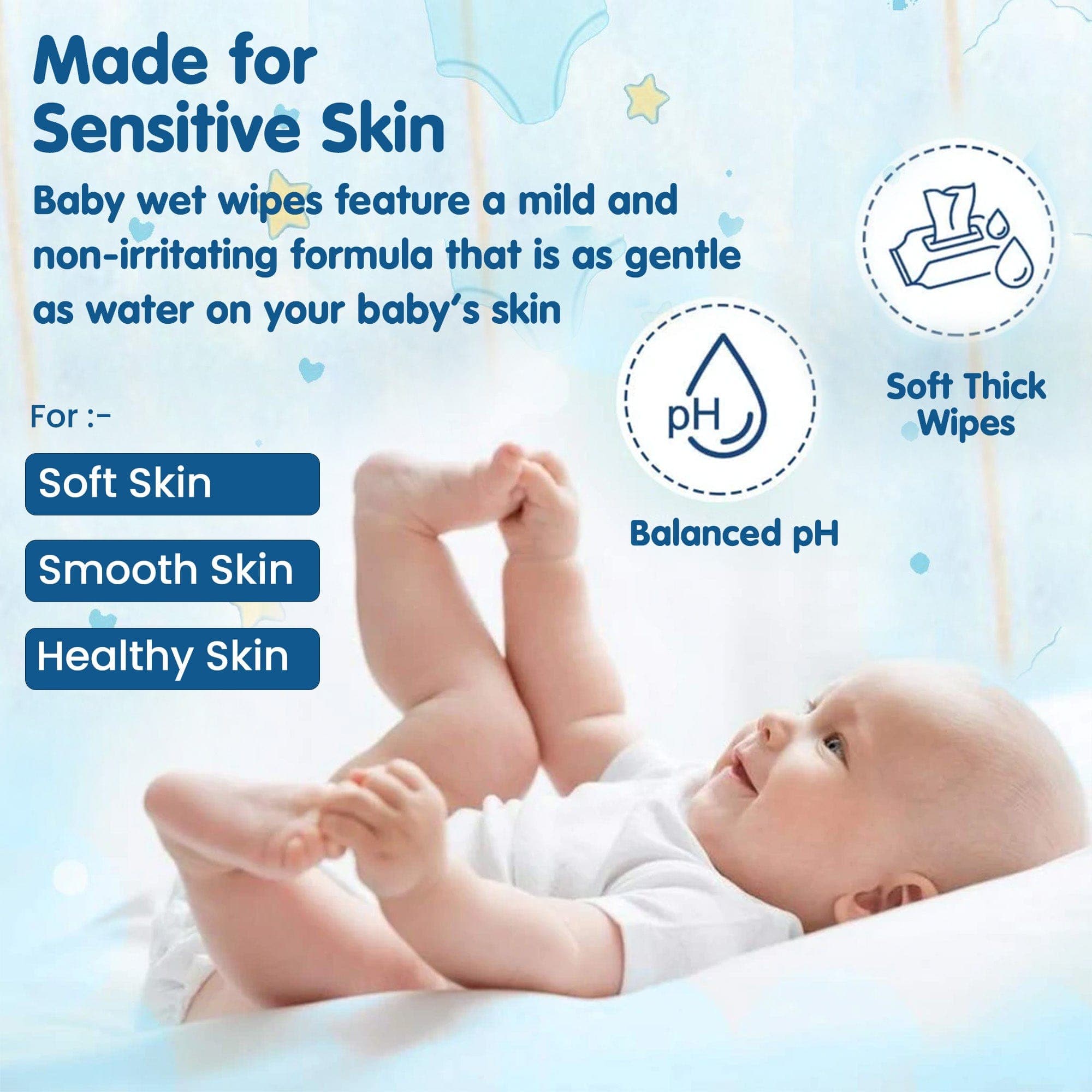 Organic Baby Wipes by Trumom USA - 3-Pack | Hypoallergenic, Chemical-Free & Safe Certified | Gentle for Newborns & Sensitive Skin | Perfect for Diaper Changes, On-the-Go Cleaning & Baby Care Essentials