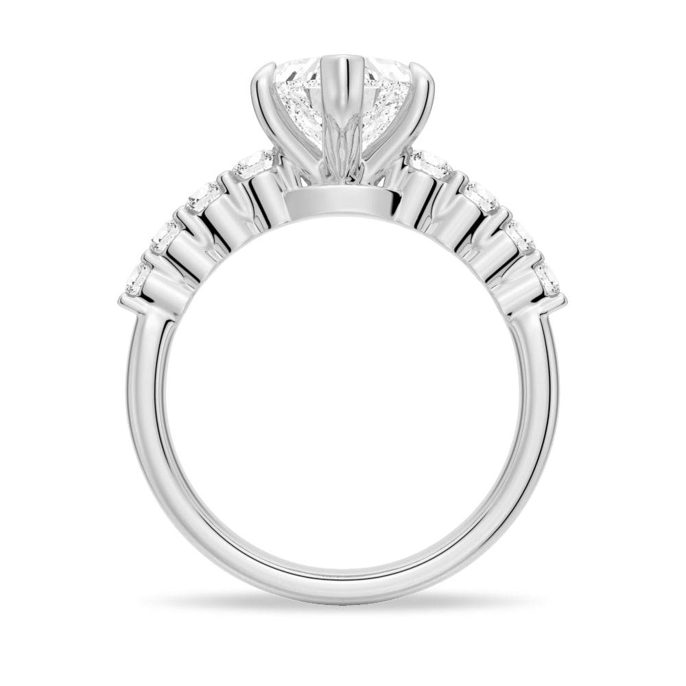Classic Heart-Shaped Moissanite Engagement Ring with Shared Prong Setting - Perfect for Proposals, Anniversaries & Romantic Occasions