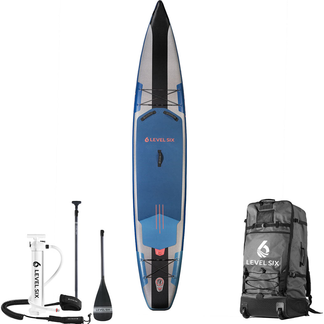 Level Six Fourteen Carbon Inflatable Stand Up Paddle Board (SUP) Package - Lightweight & Durable for Lakes, Rivers & Ocean Paddling Adventures