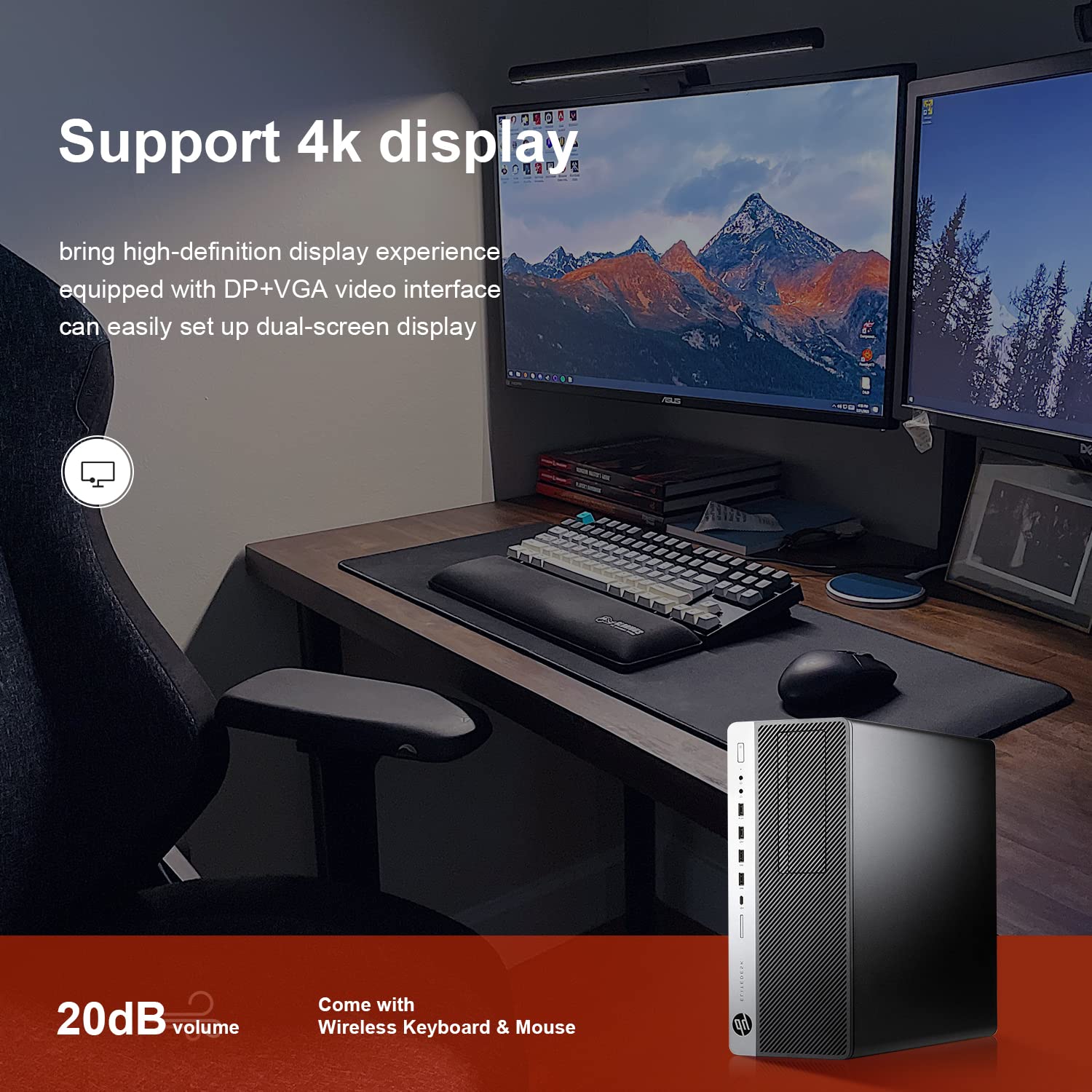 Refurbished HP EliteDesk 800 G3 SFF Business Desktop PC - Intel Core i5, 16GB DDR4 RAM, 256GB NVMe M.2 SSD, Windows 10 Pro, WiFi 6 (AX210), Bluetooth, DP/HDMI, DVD-RW - Includes Wireless Keyboard & Mouse (Renewed) - Perfect for Home Office, Remote Work & Small Business Computing