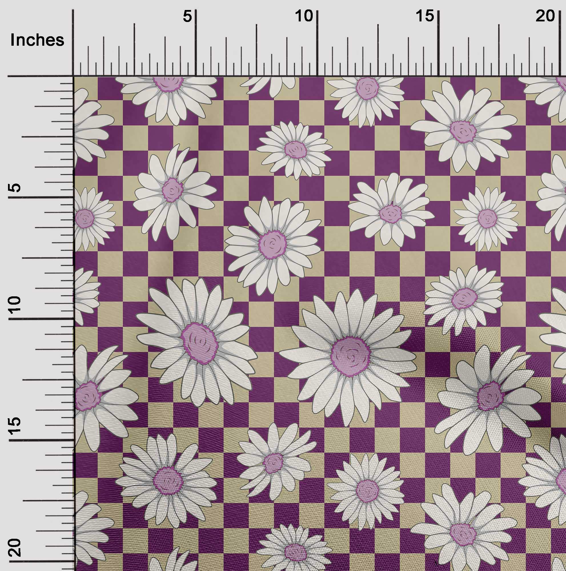 oneOone Polyester Spandex Purple Sunflower Floral Print Fabric - 56 Inch Wide for DIY Clothing, Quilting, Dresses & Home Decor Projects