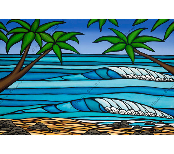 Heather Brown's Chun's Reef Limited Edition Giclee Print - Hawaiian Surf Art for Home & Office Decor