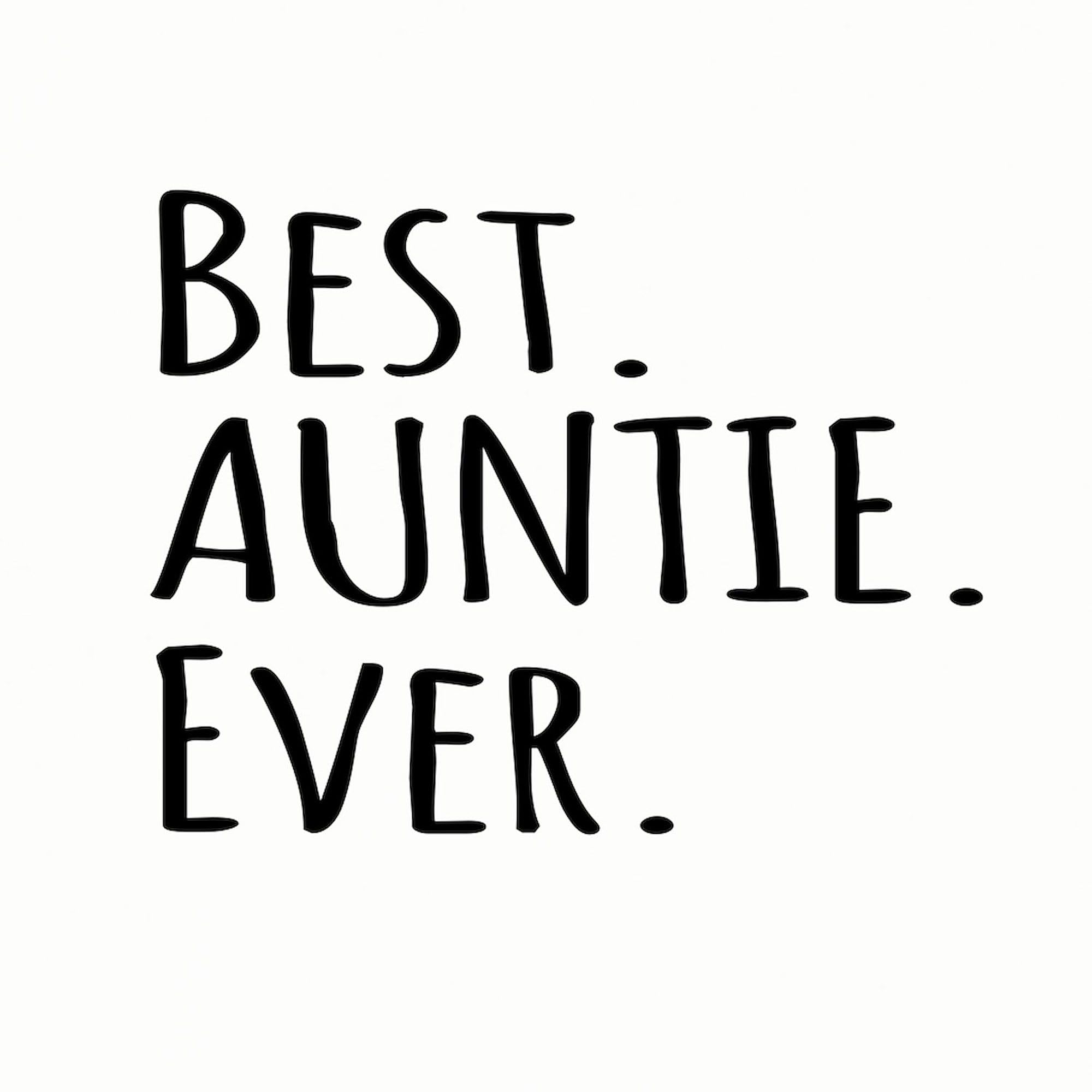 Best Auntie Ever Tote Bag - Natural Canvas Reusable Shopping Bag for Women | Perfect Gift for Aunts, Grocery Shopping & Beach Outings