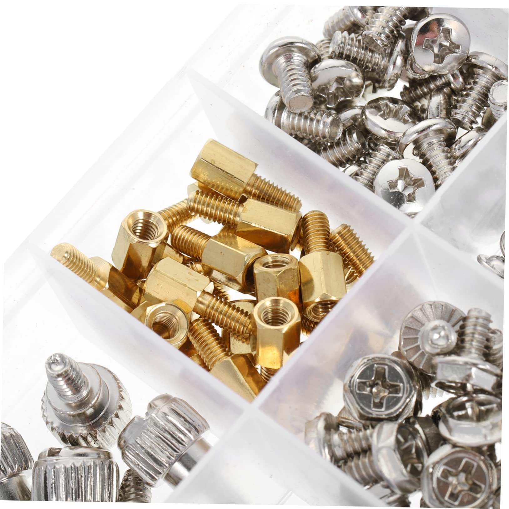 4 Sets Computer Screws Kit - Flat Head, Standoffs, Spacer Screws for PC Case & Motherboard (Carbon Steel, Nickel Plated) | Perfect for PC Building, Repair, and DIY Computer Upgrades