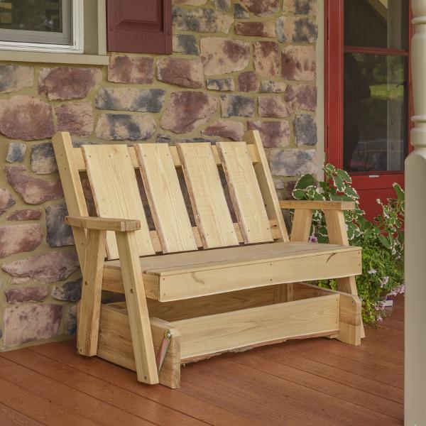 Timberland Glider Bench - Premium Outdoor Wooden Bench for Patio, Garden, and Backyard Relaxation | Perfect for Lounging, Reading, and Enjoying Nature